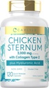 Carlyle Chicken Sternum Cartilage Collagen Capsules | Type II 3000mg | 120 Pills | with Hyaluronic Acid | Non-GMO, Gluten Free 2