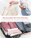 Zoksi Am Pm Pill Organizer 7 Day, Weekly Pill Box 2 Times a Day, Medicine Pill Organizer with Separate Compartment, Travel Pill Case Dispenser Portable for Vitamins, Fish Oils, Medicines(Pink) 6