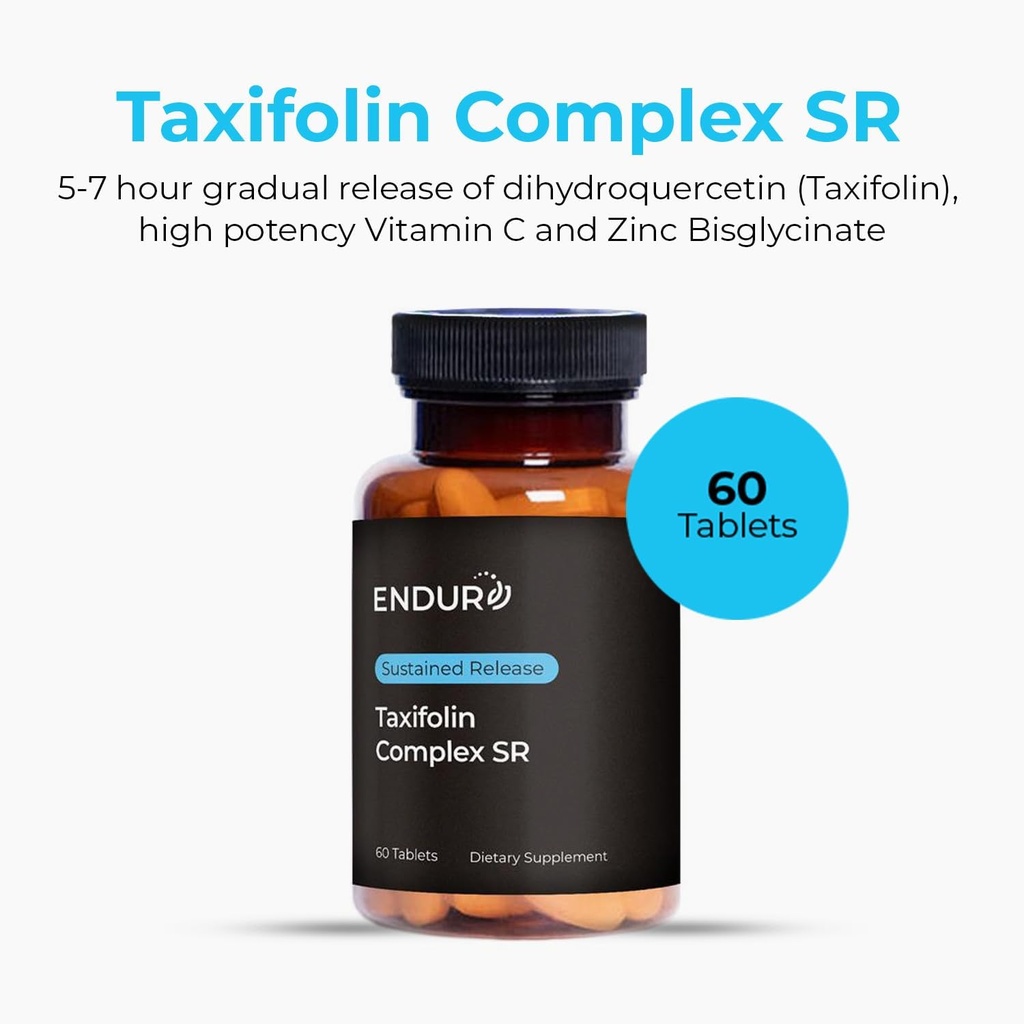 Endur Taxifolin Complex SR, Immune Health Supplement, Helps Provide Antioxidant Protection & Promotes Healthy Circulation, Gluten Free, 60 Tablets 3