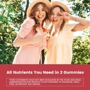 Nature's Key Women's Strawberry Flavored Multivitamin Gummies, 90 Count, Immune Support, 18 Essential Vitamins, Niacin, Pantothenic Acid, Biotin, Calcium & Folic Acid 6