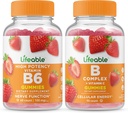 Lifeable Vitamin B6 + B Complex, Gummies Bundle - Great Tasting, Vitamin Supplement, Gluten Free, GMO Free, Chewable 2