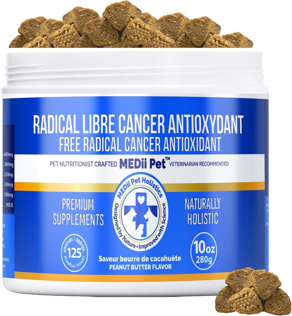 Dog Cancer Detox Antioxidants + Free Radical Blocker. No Chemicals All Natural, Holisitic. All Ages. Benefits Wellness. Vet Recommended, Nutritionist Formula. Low Calorie 2