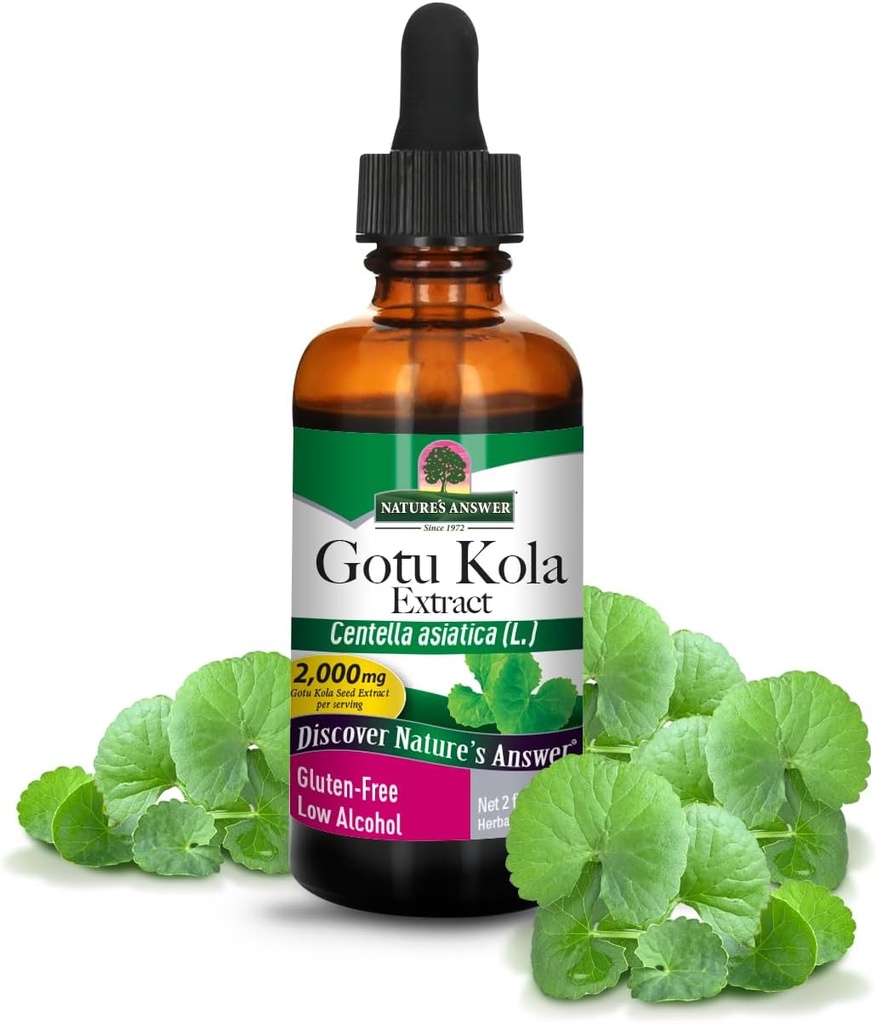 Nature's Answer Gotu Kola Herb with Organic Alcohol, 2-Fluid Ounces 2
