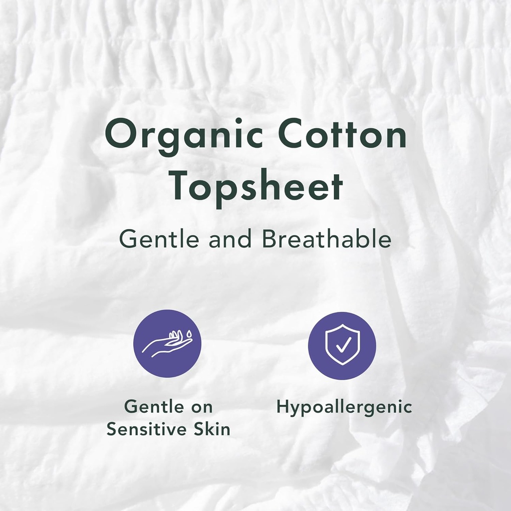 Rael Disposable Underwear for Women, Organic Cotton Cover - Incontinence Pads, Postpartum Essentials, Disposable Underwear, Unscented, Maximum Coverage (Size S-M, 12 Count) 4