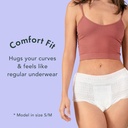 Rael Disposable Underwear for Women, Organic Cotton Cover - Incontinence Pads, Postpartum Essentials, Disposable Underwear, Unscented, Maximum Coverage (Size S-M, 12 Count) 6