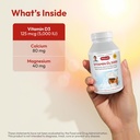 ANDREW LESSMAN Vitamin D3 5000 IU 60 Capsules - High Potency, Essential for Calcium Absorption, Supports Bone Health, Healthy Muscle Function, Immune System, More. Small Easy to Swallow Capsules 4