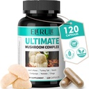 6 in 1 Mushroom Supplement - Focus, Memory, Nootropics Brain & Immune Support Mushroom Complex with Lions Mane, Reishi, Cordyceps, Chaga, Turkey Tail, Maitake (120 Capsules) 2