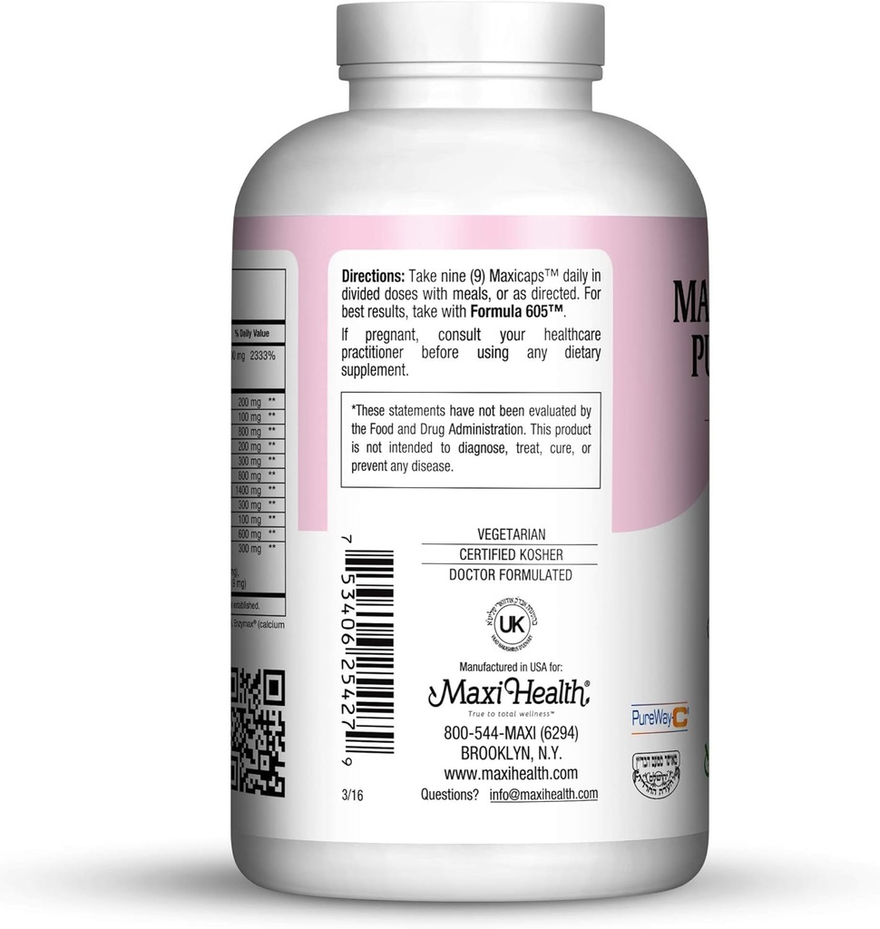 Maxi Health Lactation Pure & More - Mom's Favorite - Nursing Support - 270 Capsules - Kosher (LPM) 4