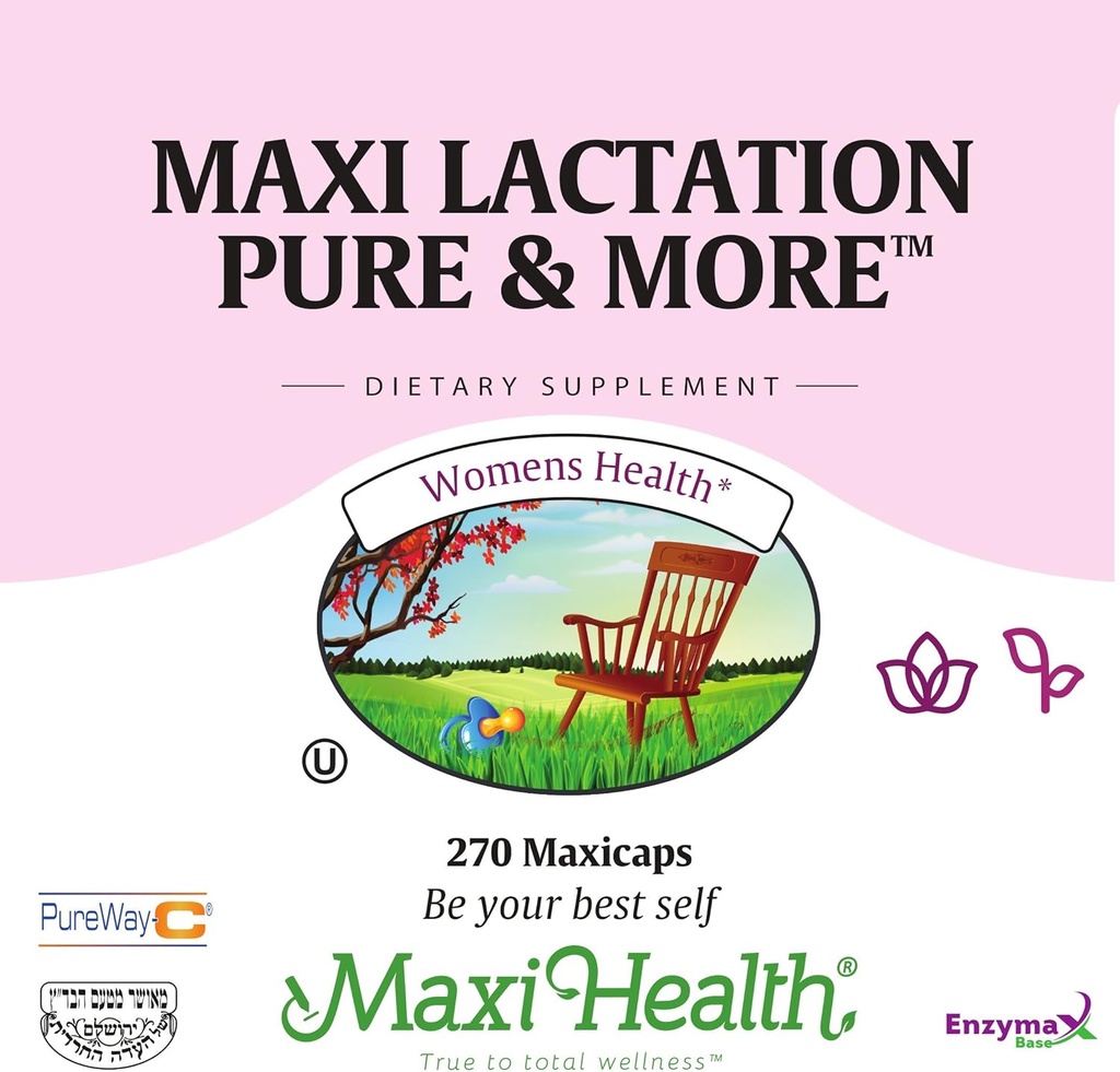 Maxi Health Lactation Pure & More - Mom's Favorite - Nursing Support - 270 Capsules - Kosher (LPM) 5