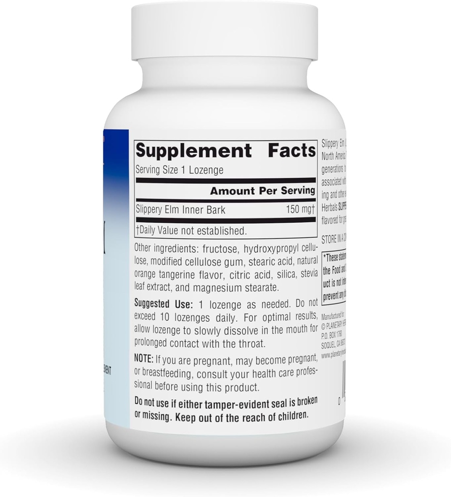 Planetary Herbals Slippery Elm Tangerine Lozenges, Herbal Throat Support, 100 Lozenge 4