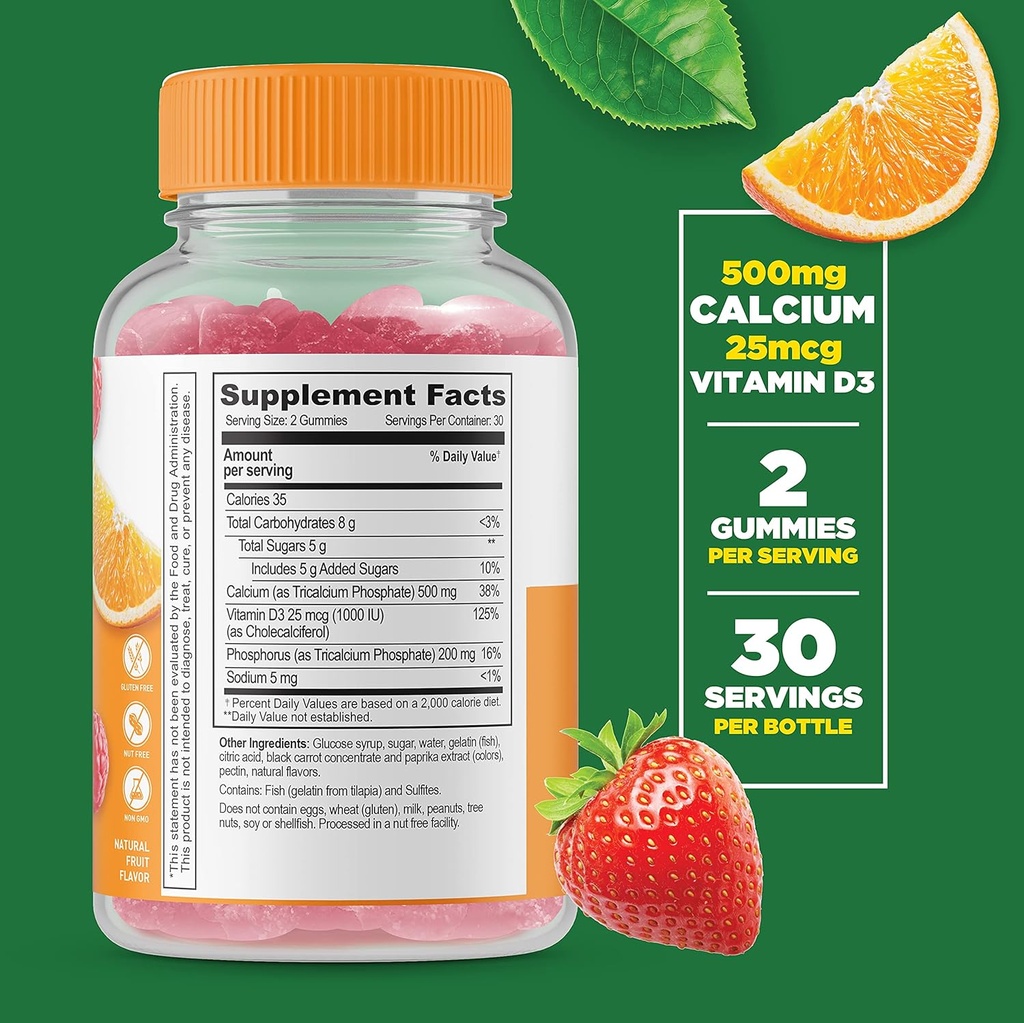 Lifeable Turmeric Curcumin + Calcium with Vitamin D, Gummies Bundle - Great Tasting, Vitamin Supplement, Gluten Free, GMO Free, Chewable Gummy 4