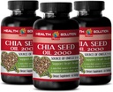 Chia Oil softgels - CHIA Seed Oil 2000 - chia Seed Oil Organic Cold Pressed - chia Seeds Organic, chia Seed Oil Omega, chia Oil for Hair, chia Oil for face, chia Seed Oil softgels - 3 Bot 180 Caps 2