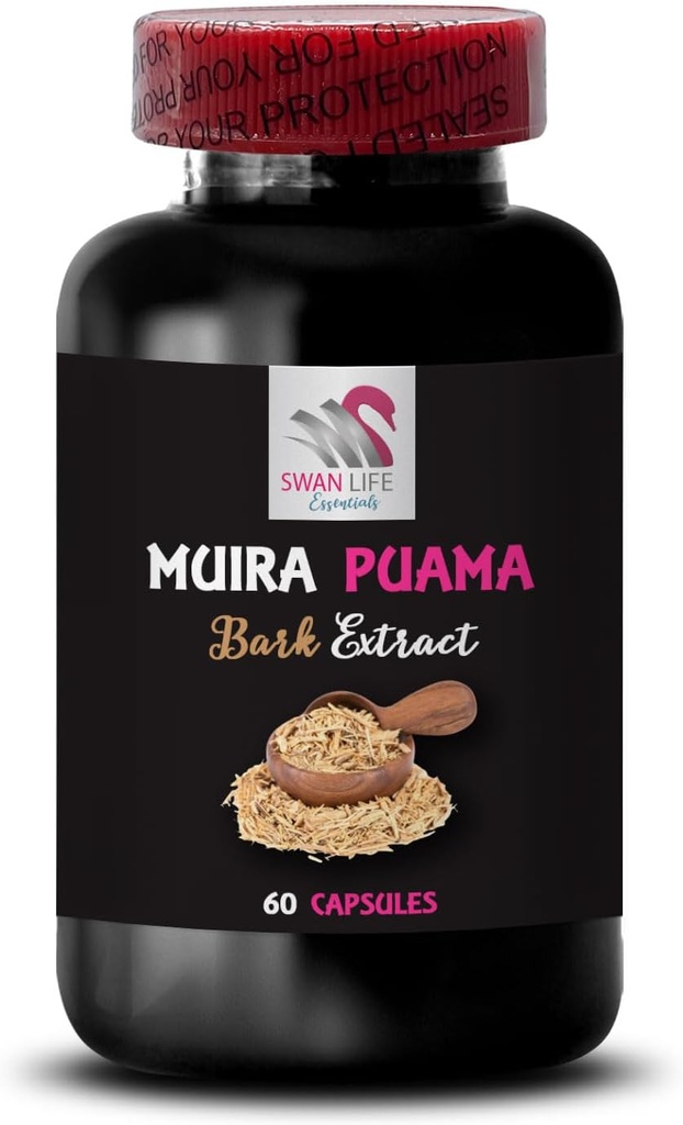 Mindful Performance - MUIRA PUAMA BARK EXTRACT - Active Mindset Support, Plant-Based Revive, Herbal Awakening, Botanical Drive, Energy Synergy Formula, Sustainable Energy 1 Bottle 60 Capsules 3