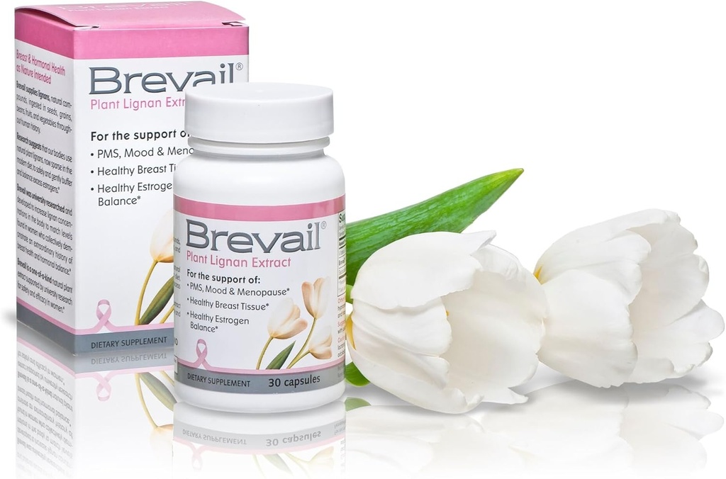 Barlean's Women's Hormone Support Supplements Bundle, 30 Count Brevail Capsules and 120 Count Evening Primrose Oil Supplement Softgels 6