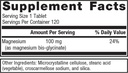 Metagenics Mag Glycinate - Highly Absorbable Magnesium - Magnesium Glycinate for Nervous System Support* - Gluten-Free - Non-GMO - Vegetarian - 120 Tablets 3