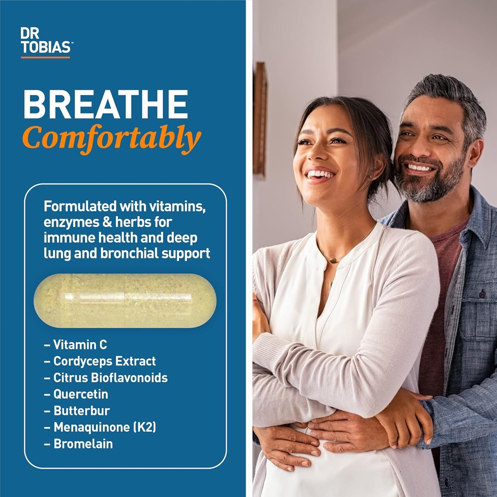 Dr. Tobias Lung Health & DIM Complex Supports Lung Cleanse & Detox Formula, Estrogen Detox & Balance Complex, for Men & Women, Non-GMO 3