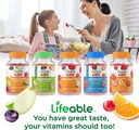 Lifeable Prebiotic Fiber Kids + Phosphatidylserine (PS) Kids, Gummies Bundle - Great Tasting, Vitamin Supplement, Gluten Free, GMO Free, Chewable Gummy 6