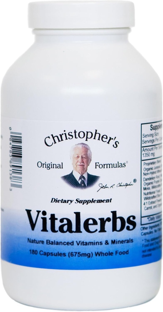 Christopher's Original Formulas Vitalerbs, Nutrient-Rich Herbal Supplement, 180 Veg Caps 2