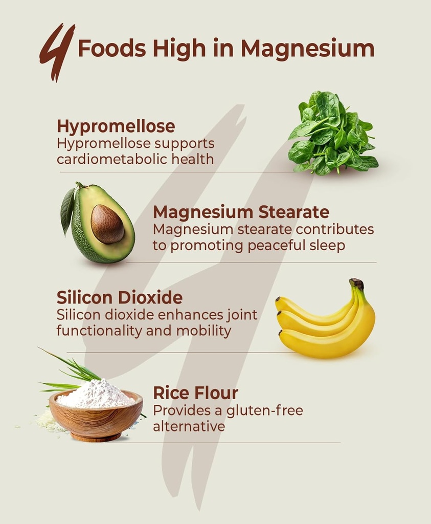 Earth Vibes Magnesium Glycinate Supplement - 90 Vegan Capsules | Restful Sleep & Calm Mood | High Absorption Magnesium Complex | Supports Muscle, Bone and Nerve Health 4