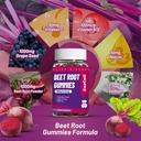 Beet Root Gummies, Beet Root Soft Chews with Beetroot, Grape Seed Extract & Beet Root Powder, Vegan, Non-GMO, 60 Count 5