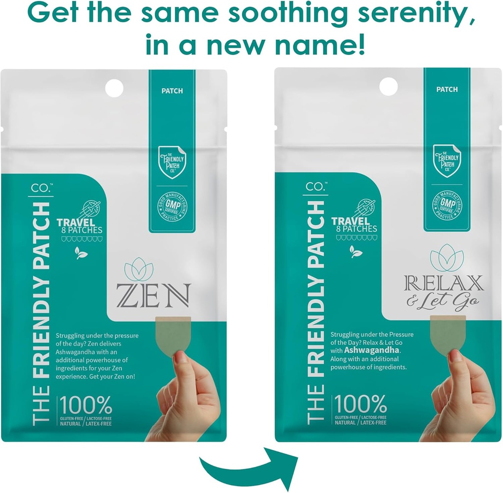 The Friendly Patch - Relax & Let Go with Ashwagandha, Gaba & Gotu Kola - Formerly known as Zen Patches 8 pack 3