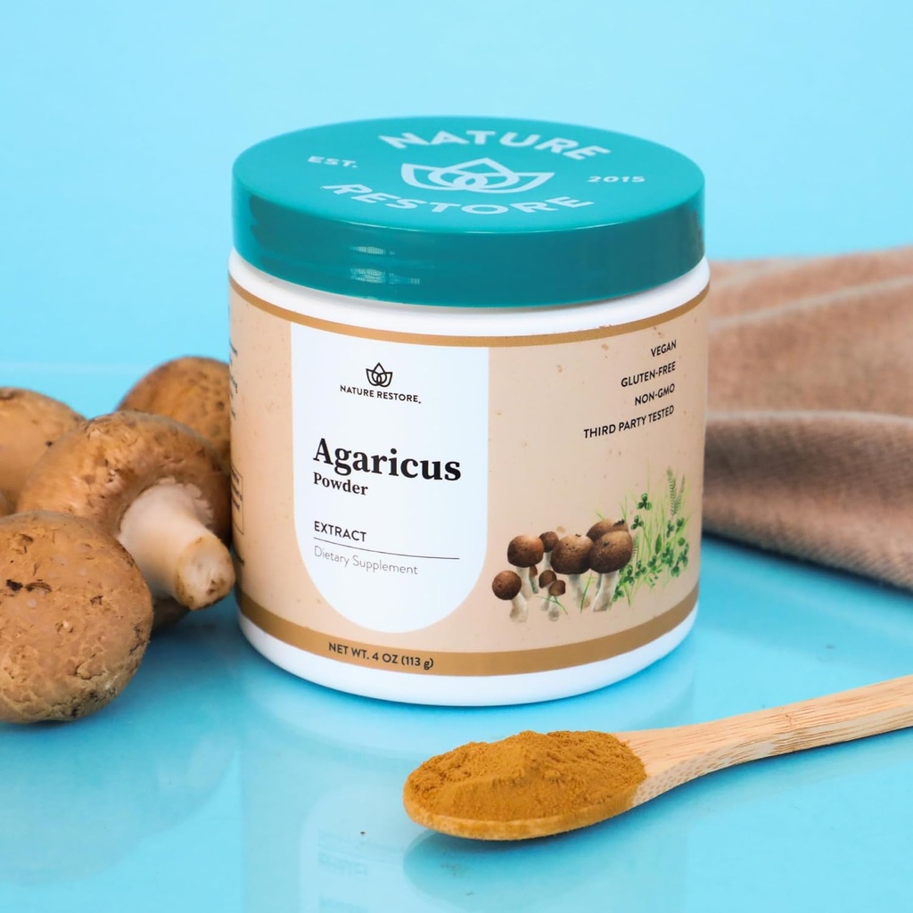 Nature Restore Agaricus Blazei Murill Extract Mushroom Powder, 4 Ounces, 40% Polysaccharides, Non GMO, Gluten Free 3