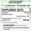 1200 MG Thunder God Vine Root Extract 20:1 Supplement, Tripterygium Wilfordii Herbal Supplement, Vegan Formula with Lei Gong Teng Extract, 60 Capsules 3