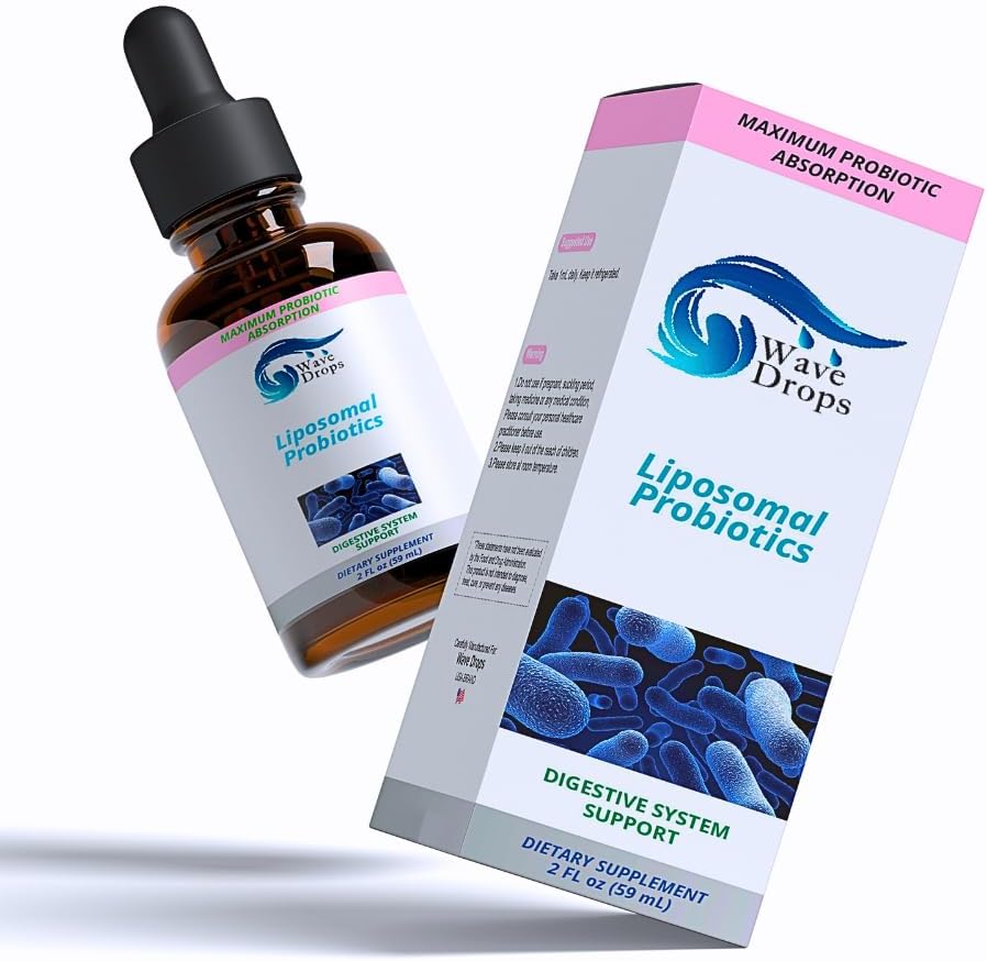 Liposomal Probiotics, Probiotics for Women & Men, Powerful 35 Billion CFUs Non-GMO, Vegan, Gluten-Free, Liquid Drops for Digestive Health and Immune Support 59 Servings 2