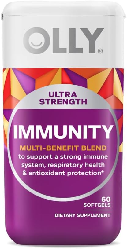 OLLY Ultra Strength Immunity Softgels, Immune and Respiratory Support, Zinc, Vitamin C + D, Supplement, 30 Day Supply - 60 Count 2