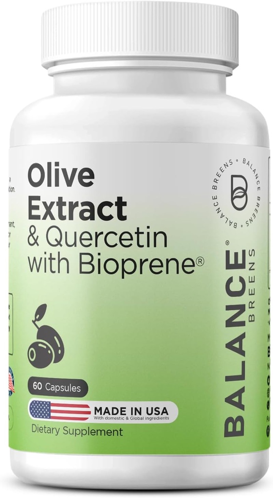 Balancebreens Olive Leaf Extract & Quercetin 400mg with Bioperine, 60 Capsules - Immunity Booster 2