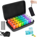 Monthly Pill Organizer 2 Times a Day with Weekly Pill Bag, 30 Day Pill Box Organizer with 32 Daily Compartments, One Month Pill Box Holder with Hard Travel Case 31 Days Medication Management 2