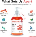 Brilliant Salmon Oil for Dogs, Cats & Puppies | Omega 3 Fish Oil Liquid Supplement with DHA, EPA Fatty Acids | Supports Skin and Coat, Immune System & Joint Function | Hofseth BioCare (10oz) 4