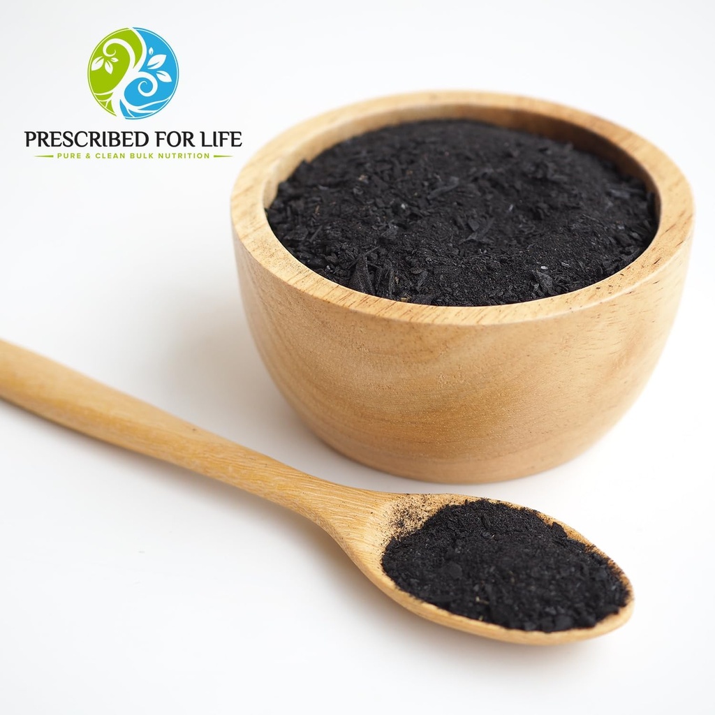 Prescribed For Life Activated Charcoal Powder, Coconut Shell Charcoal Ultra Fine Husk Food Grade Powder (5lb) 3