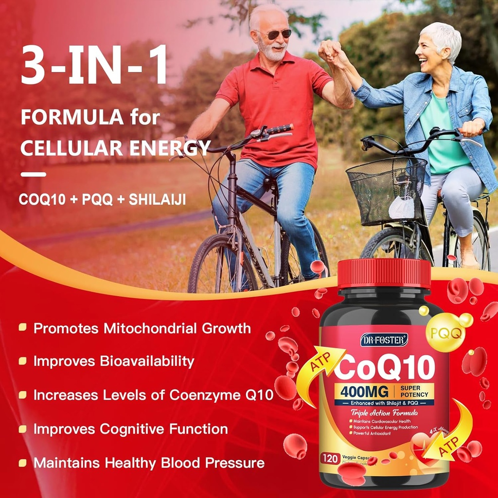 DRFOSTER COQ10 Supplements with PQQ, 118 Veggie Capsules 4