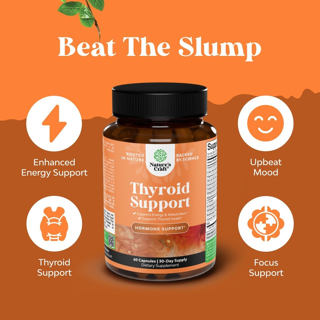 Bundle of Soy Free Menopause Supplement for Women for Night Sweats Hot Flashes Mood Support and Hormone Balance and Herbal Thyroid Support Complex - Mood Enhancer Energy Supplement for Thyroid Health 6