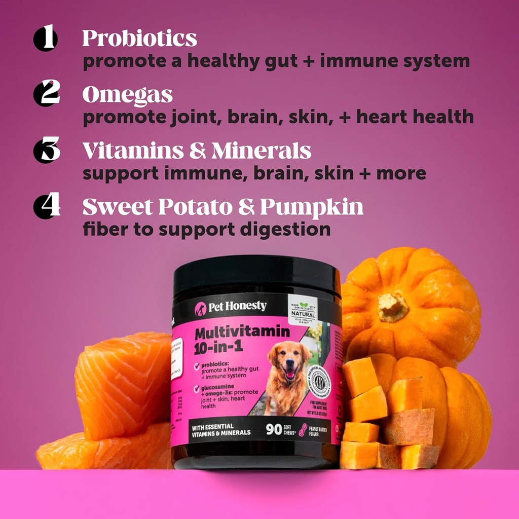 10 in 1 Multivitamin + Allergy Support Soft Chew Supplement Bundle - Skin & Seasonal Pollen Allergies - Itch Relief for Dogs - Joint, Digestive, Heart, Skin, Coat & Immune Support Vitamin 5