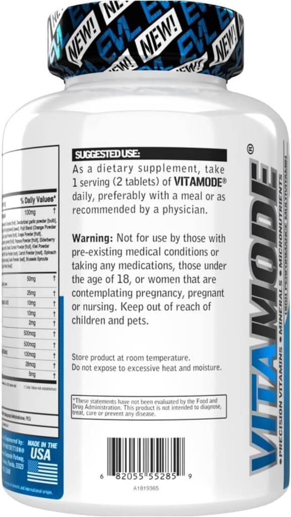 EVL Advanced Daily Multivitamin - Men's Multivitamin with Essential Minerals Phytonutrient Complex and VitaMode Active Mens Vitamins for Energy with Lycopene for Muscle Bone and Immune Support 3
