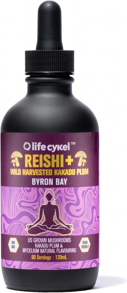Life Cykel - Reishi Mushroom Extract with Wild Kakadu Plum - Potent Immune & Sleep Support Supplement, Vitamin-C Rich Adaptogen Mushroom Drops - 4 Fl Oz 2