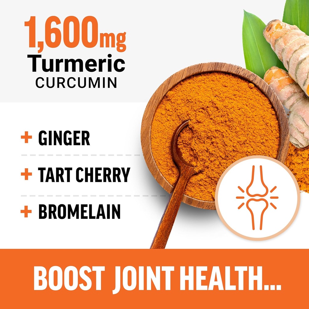 FORCE FACTOR Better Turmeric 3-Pack Joint Support Supplement Featuring HydroCurc Turmeric, Clinical Strength Joint Support, 360 Tablets, White Packaging 3