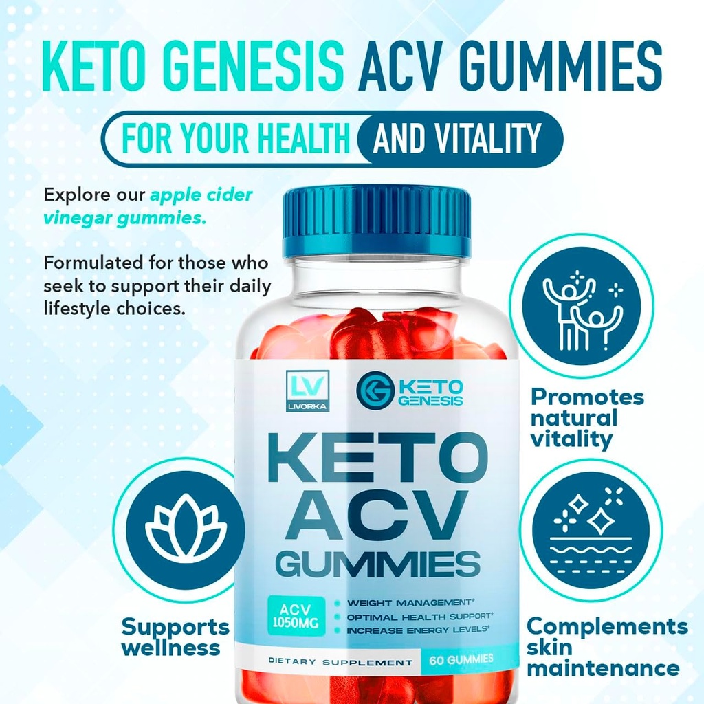 Keto Genesis Keto ACV Gummies Advanced Weight Loss, Genesis Keto, Ketogenesis Keto+ACV Gummies, Keto Genesis, Keto Genesis Gummies, Ketogenesis Keto Plus ACV Gummy Supplement 1050mg, 1 Month 3