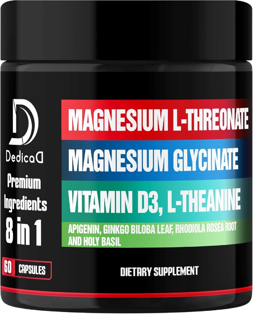 Magnesium L-Threonate Supplement with Lions Mane & Ashwagandha Root - 1000Mg (60 Count (Pack of 1) *) 2