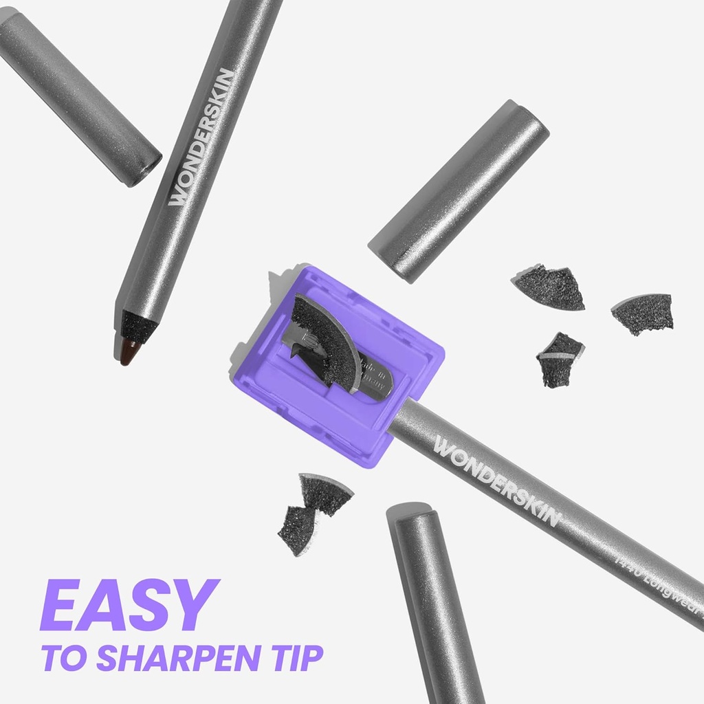 Wonderskin Eyeliner Pencil, 1440 Longwear Pink Eyeliner Pencil - Waterproof, Sharpenable & Smudge Proof 4