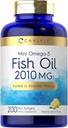 Carlyle Mini Fish Oil Softgels | 2010 mg | 200 Omega-3 Pills | with EPA & DHA | Non-GMO & Gluten Free Supplement 2