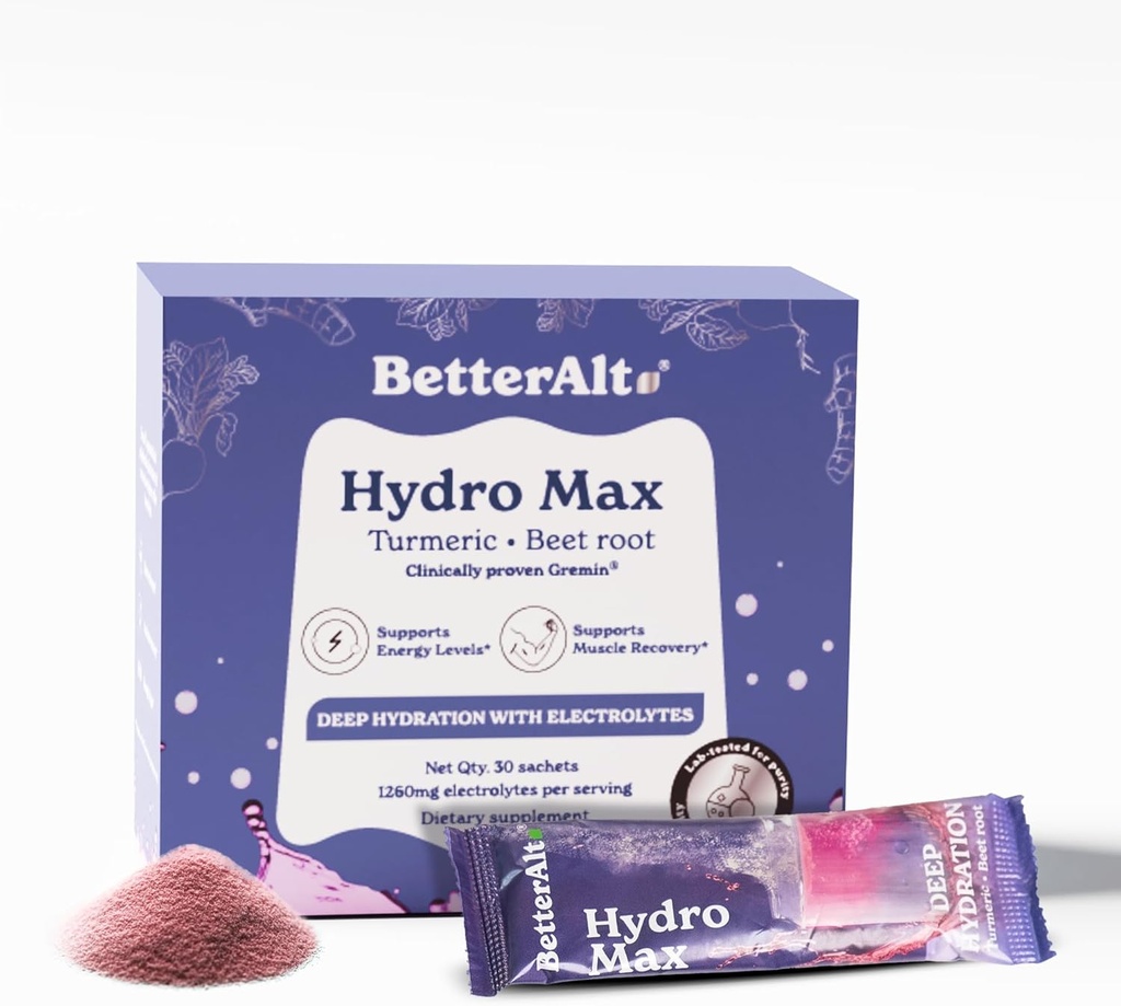 Better Alt Hydromax Fast Hydration Electrolyte Powder Packets, Sour Candy, Hydration Drink with Quick Absorbstion, 30 Single-Serving Powder Packets 2