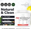 Ultra Clean Stim Free Pump Pre Workout + Nitric Oxide Booster (Fruit Punch) Beetroot, 7G Arginine Citrulline Malate, Betaine, Beta A, ACV+ - Sugar/Caffeine Free Natural Non Stim Preworkout Men & Women 6