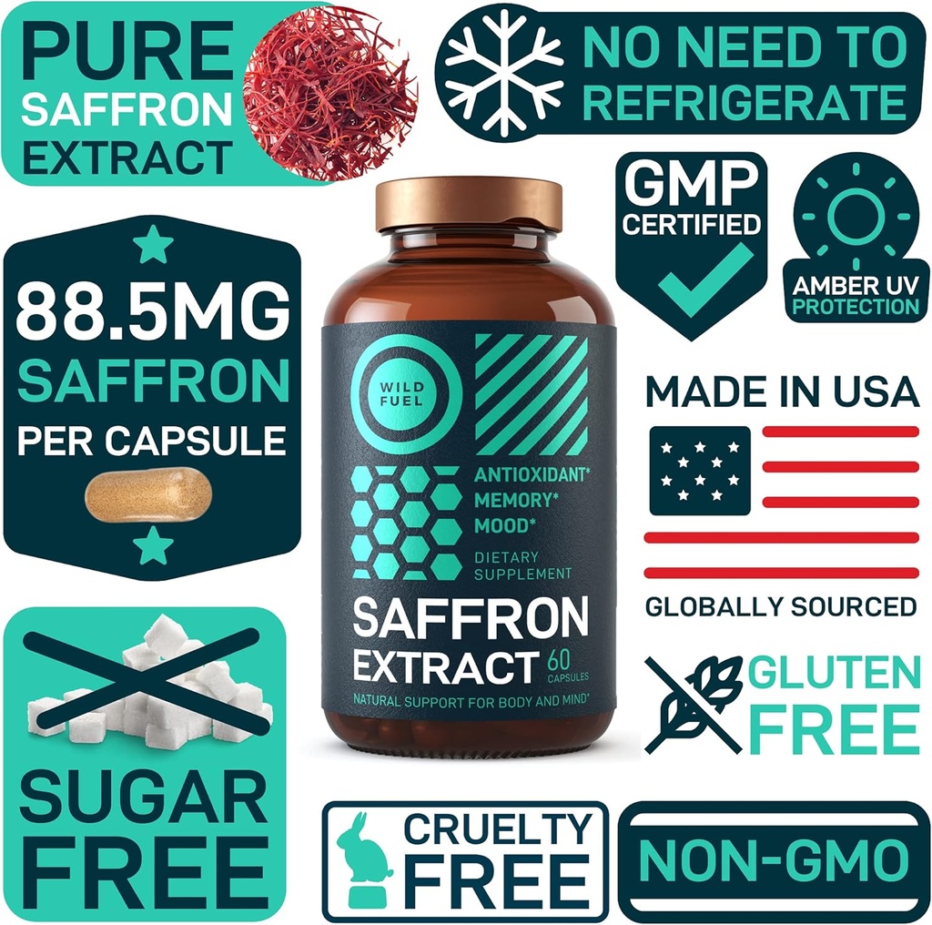 WILD FUEL Vegan Collagen Builder and Saffron Extract Vegan Bundle 5