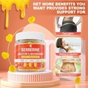 2Pack Berberine Supplement Gummies & 1Pack 5HTP Liquid Filled Gummies for Adults & Kids 8+, Sugar Free 5