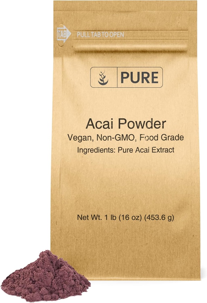 PURE ORIGINAL INGREDIENTS Berry Powder Bundle, (1 lb Each) Acai Powder, Goji Berry Powder, Blueberry Powder, Herbal Supplements 3