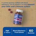 Mommy's Bliss Kids Elderberry Gummies, Supports Immunity with Black Elderberry, Zinc & Vitamin C, Gluten Free & Vegan, Age 2 Years+ (60 Count) 3