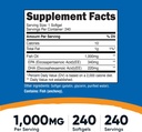 Nutricost Fish Oil 1000mg (560mg of Omega-3), 240 Softgels (3 Bottles) 3